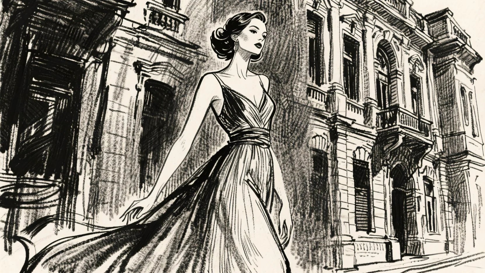 Victorian London street scene